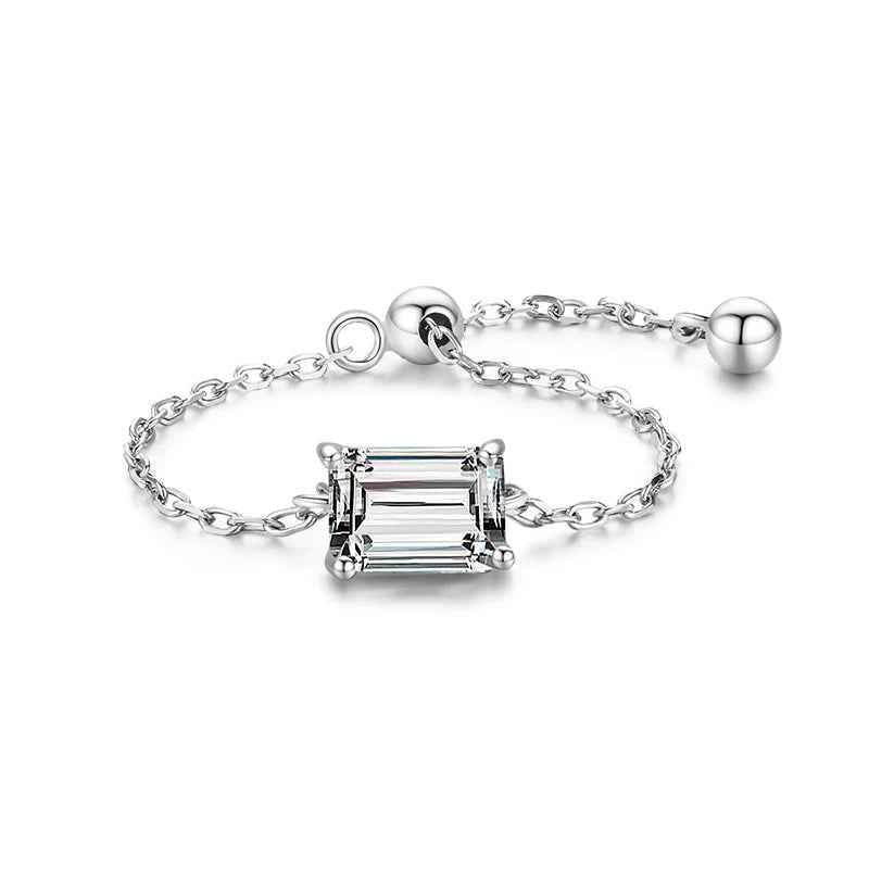 Elara Bar Chain Ring - RIYOVA Jewelry