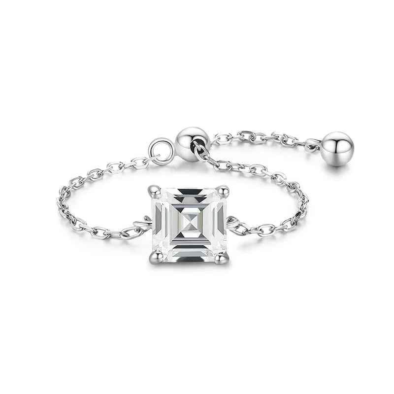 Vera Square Chain Ring - RIYOVA Jewelry