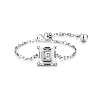Vera Square Chain Ring - RIYOVA Jewelry