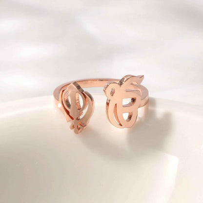 Ek Onkar Khanda Unity Ring - RIYOVA Jewelry