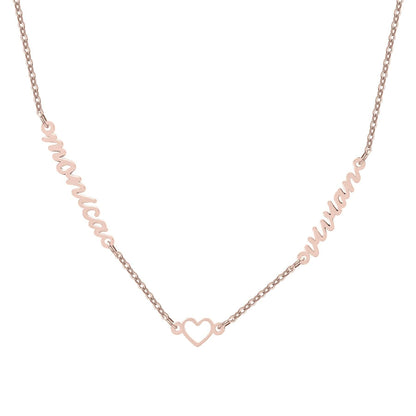 Custom Love Double Name Necklace - RIYOVA Jewelry
