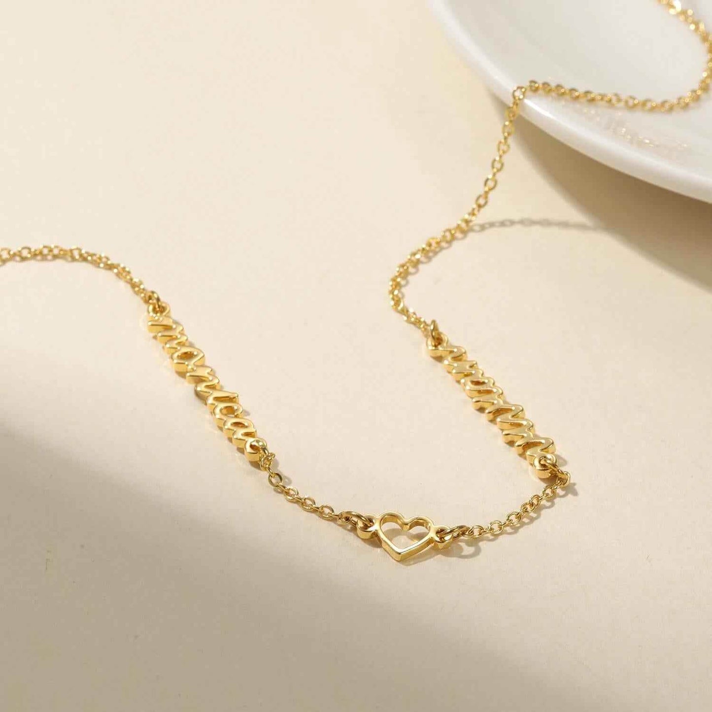 Custom Love Double Name Necklace - RIYOVA Jewelry