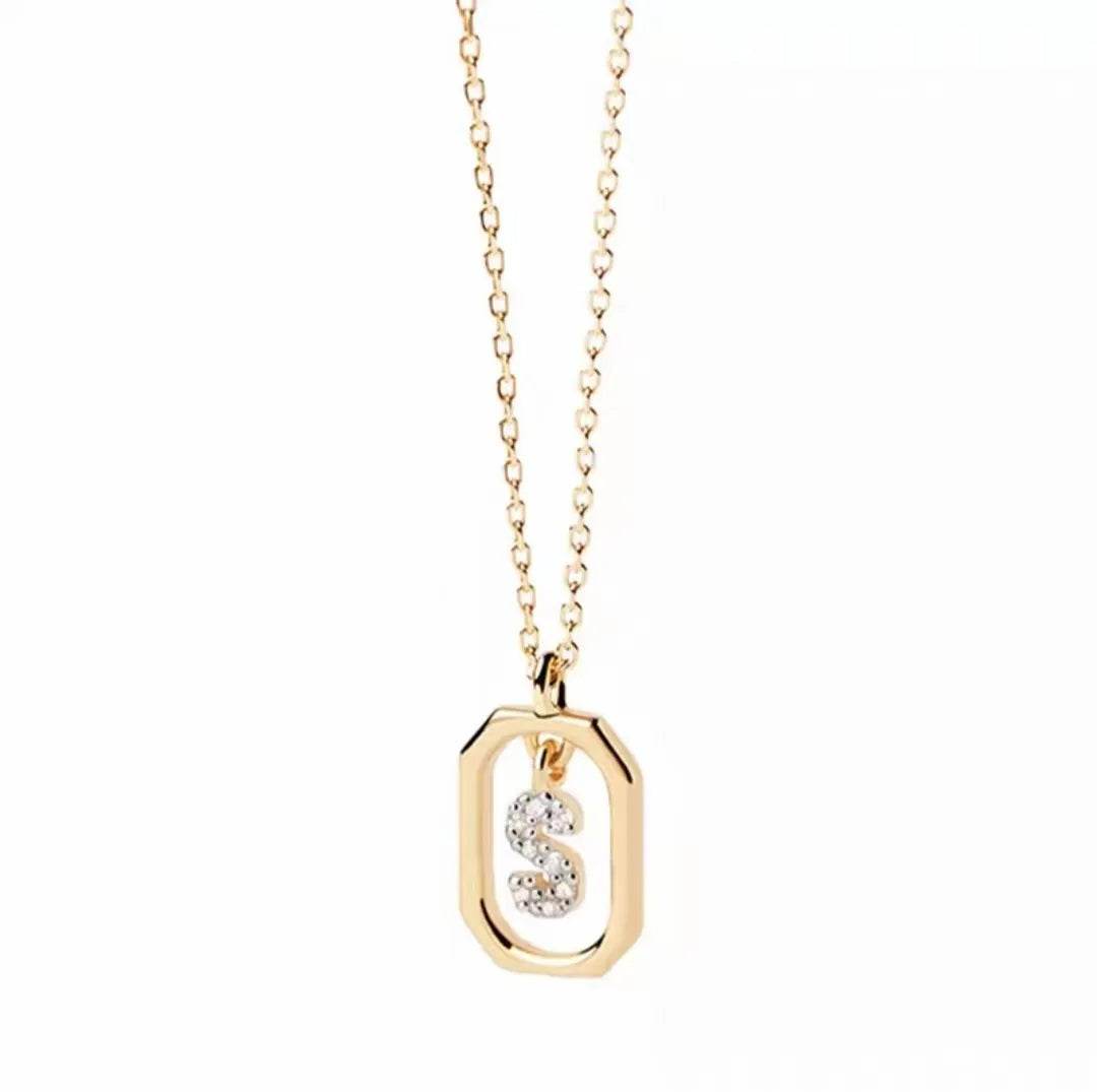 Roman Initial Pendant Necklace - RIYOVA Jewelry