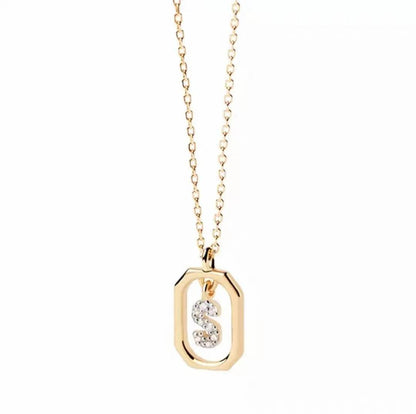 Roman Initial Pendant Necklace - RIYOVA Jewelry