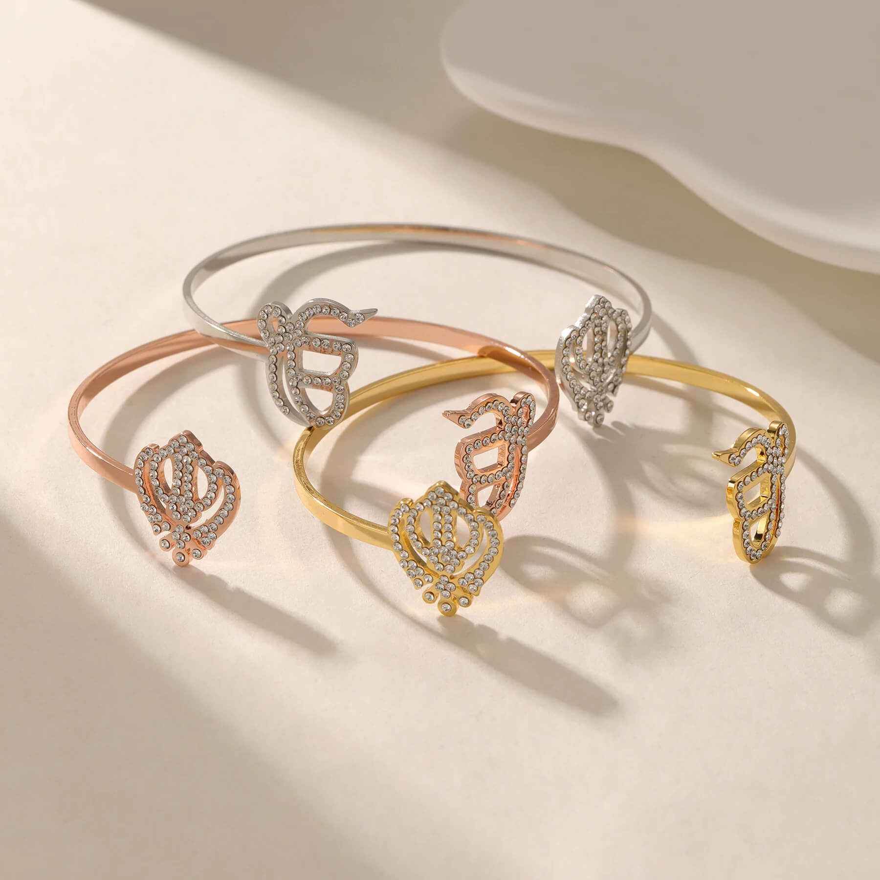 Ek Onkar Khalsa Believer Cuff Bracelet - RIYOVA Jewelry