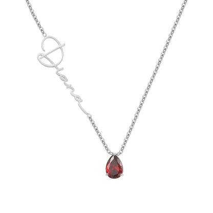 Custom Alexandrite Birthstone Name Necklace - RIYOVA Jewelry