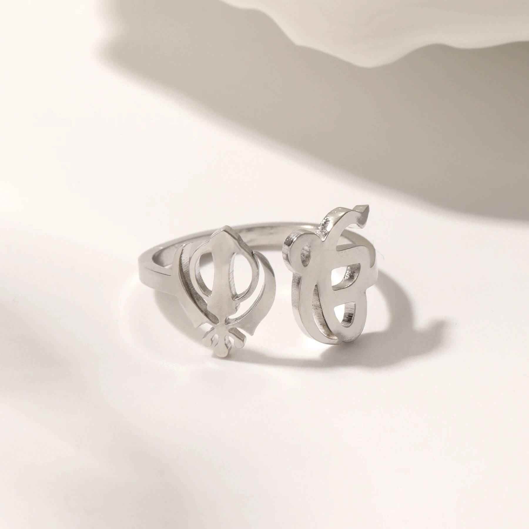 Ek Onkar Khanda Unity Ring - RIYOVA Jewelry
