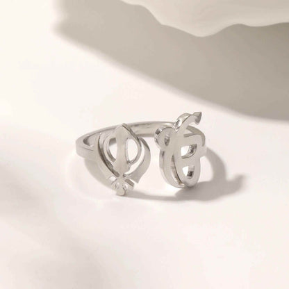 Ek Onkar Khanda Unity Ring - RIYOVA Jewelry