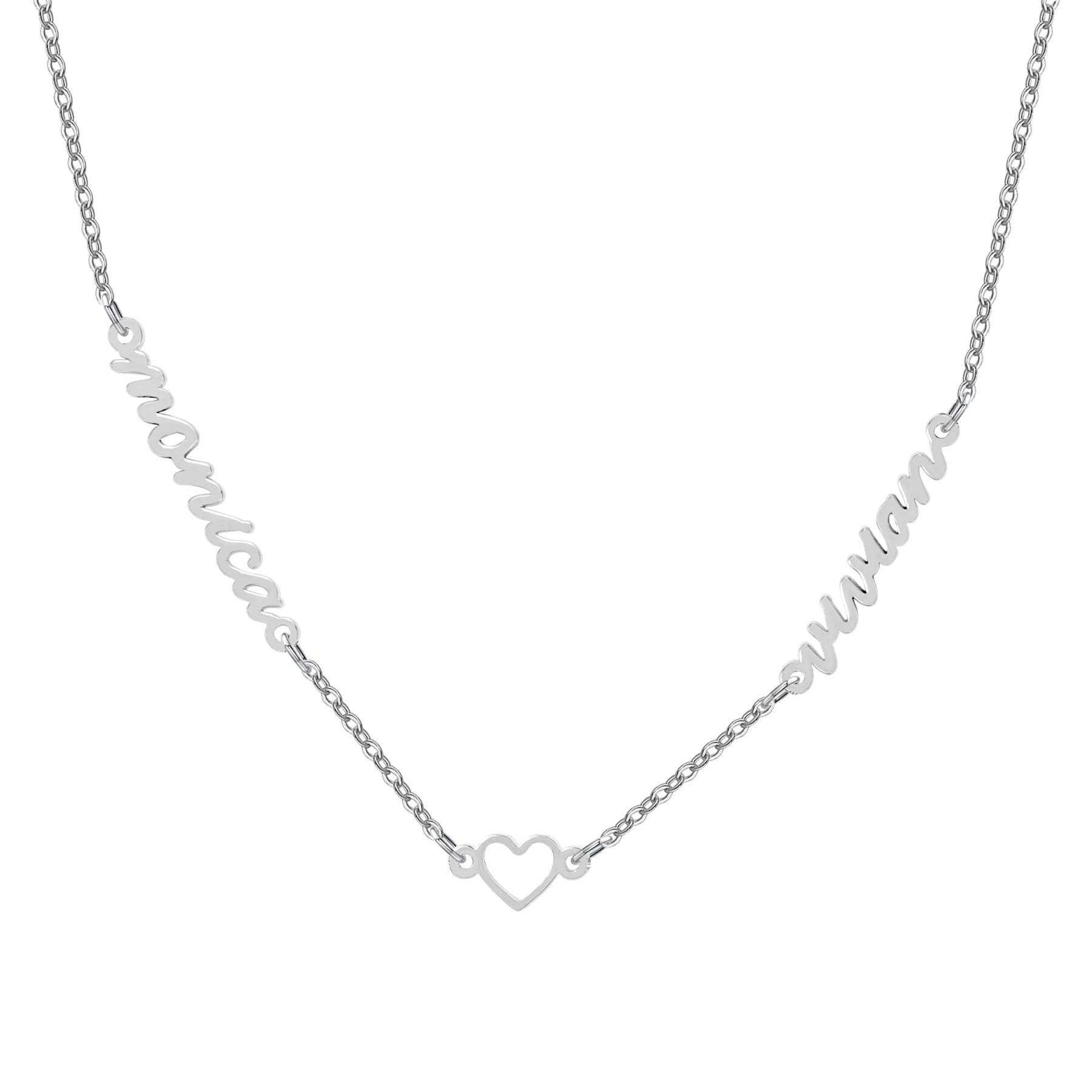 Custom Love Double Name Necklace - RIYOVA Jewelry