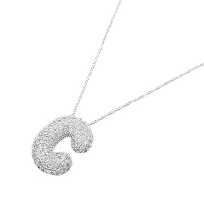 Infinity Puff Letter Necklace - RIYOVA Jewelry