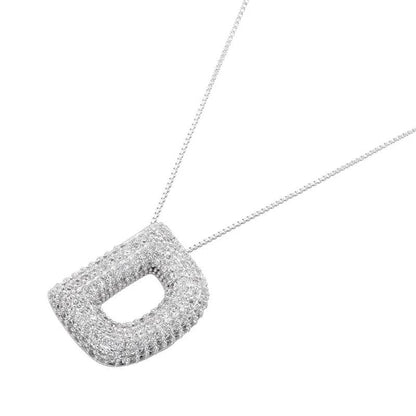 Infinity Puff Letter Necklace - RIYOVA Jewelry