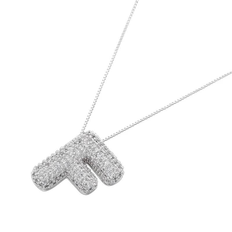 Infinity Puff Letter Necklace - RIYOVA Jewelry