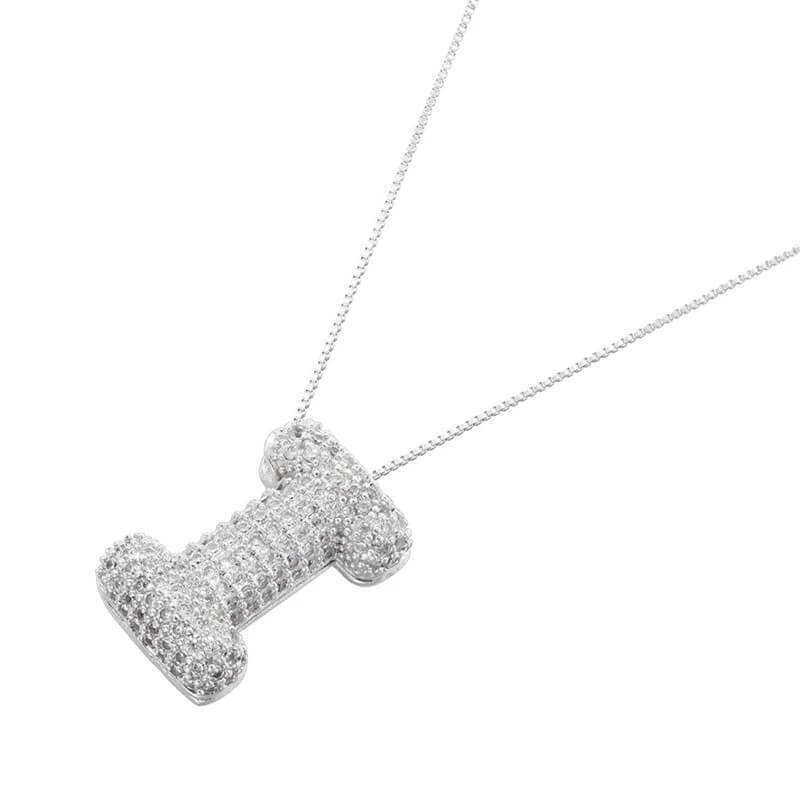 Infinity Puff Letter Necklace - RIYOVA Jewelry