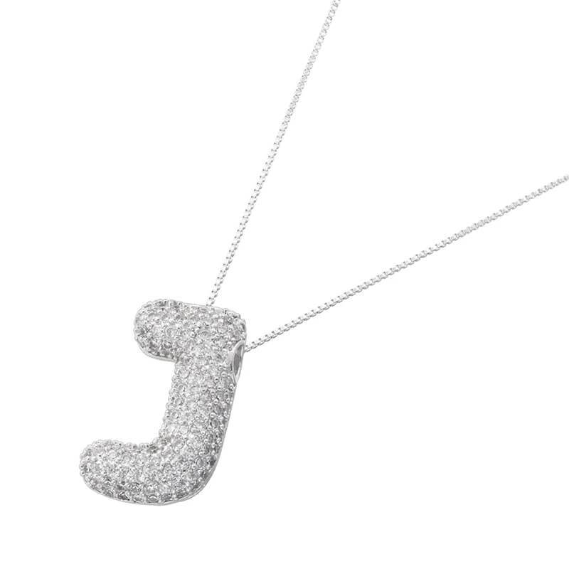 Infinity Puff Letter Necklace - RIYOVA Jewelry