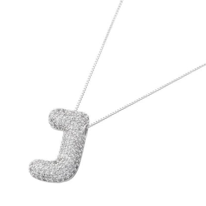 Infinity Puff Letter Necklace - RIYOVA Jewelry