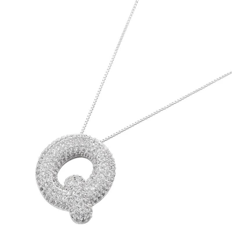 Infinity Puff Letter Necklace - RIYOVA Jewelry