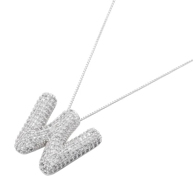 Infinity Puff Letter Necklace - RIYOVA Jewelry