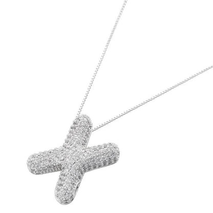 Infinity Puff Letter Necklace - RIYOVA Jewelry