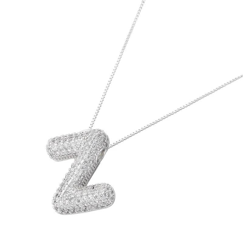 Infinity Puff Letter Necklace - RIYOVA Jewelry