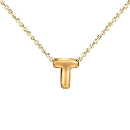 Dainty Mini Bubble Letter Necklace - RIYOVA Jewelry