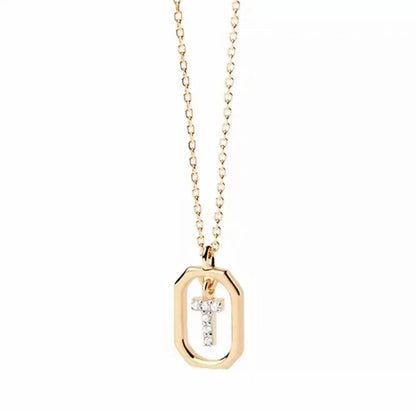 Roman Initial Pendant Necklace - RIYOVA Jewelry
