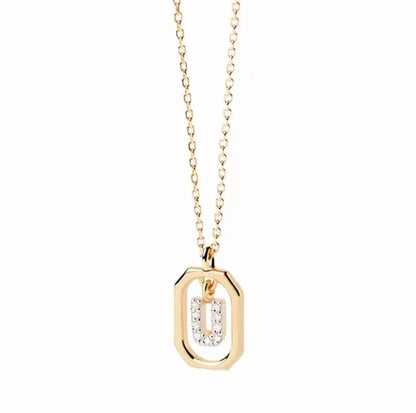 Roman Initial Pendant Necklace - RIYOVA Jewelry