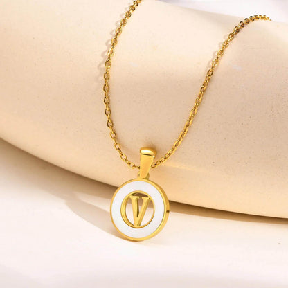 Ash Initial Pendant Necklace - RIYOVA Jewelry