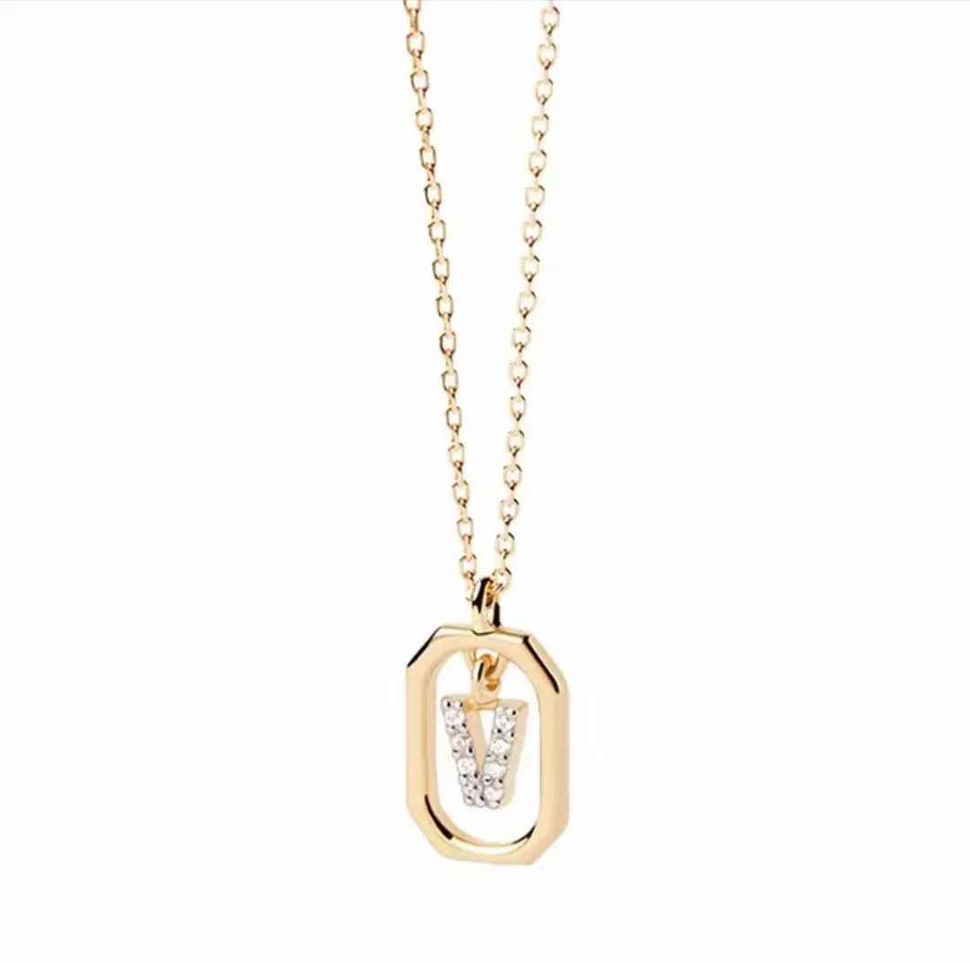 Roman Initial Pendant Necklace - RIYOVA Jewelry