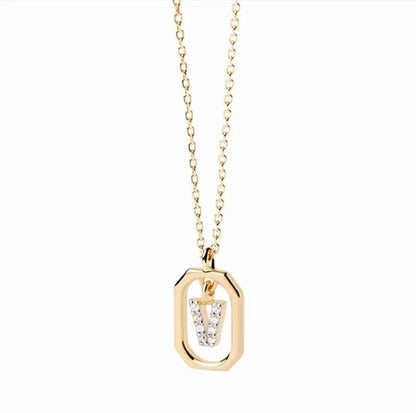 Roman Initial Pendant Necklace - RIYOVA Jewelry