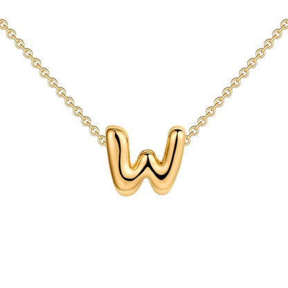 Dainty Mini Bubble Letter Necklace - RIYOVA Jewelry