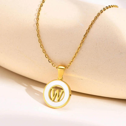 Ash Initial Pendant Necklace - RIYOVA Jewelry
