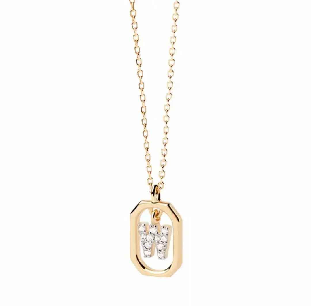 Roman Initial Pendant Necklace - RIYOVA Jewelry