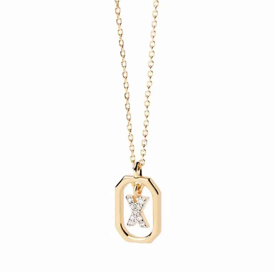 Roman Initial Pendant Necklace - RIYOVA Jewelry