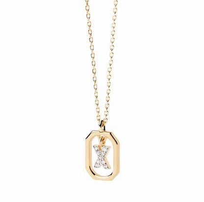 Roman Initial Pendant Necklace - RIYOVA Jewelry