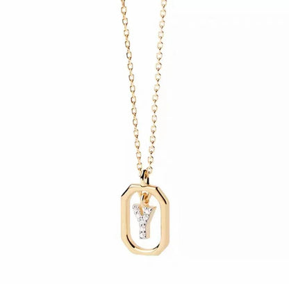 Roman Initial Pendant Necklace - RIYOVA Jewelry