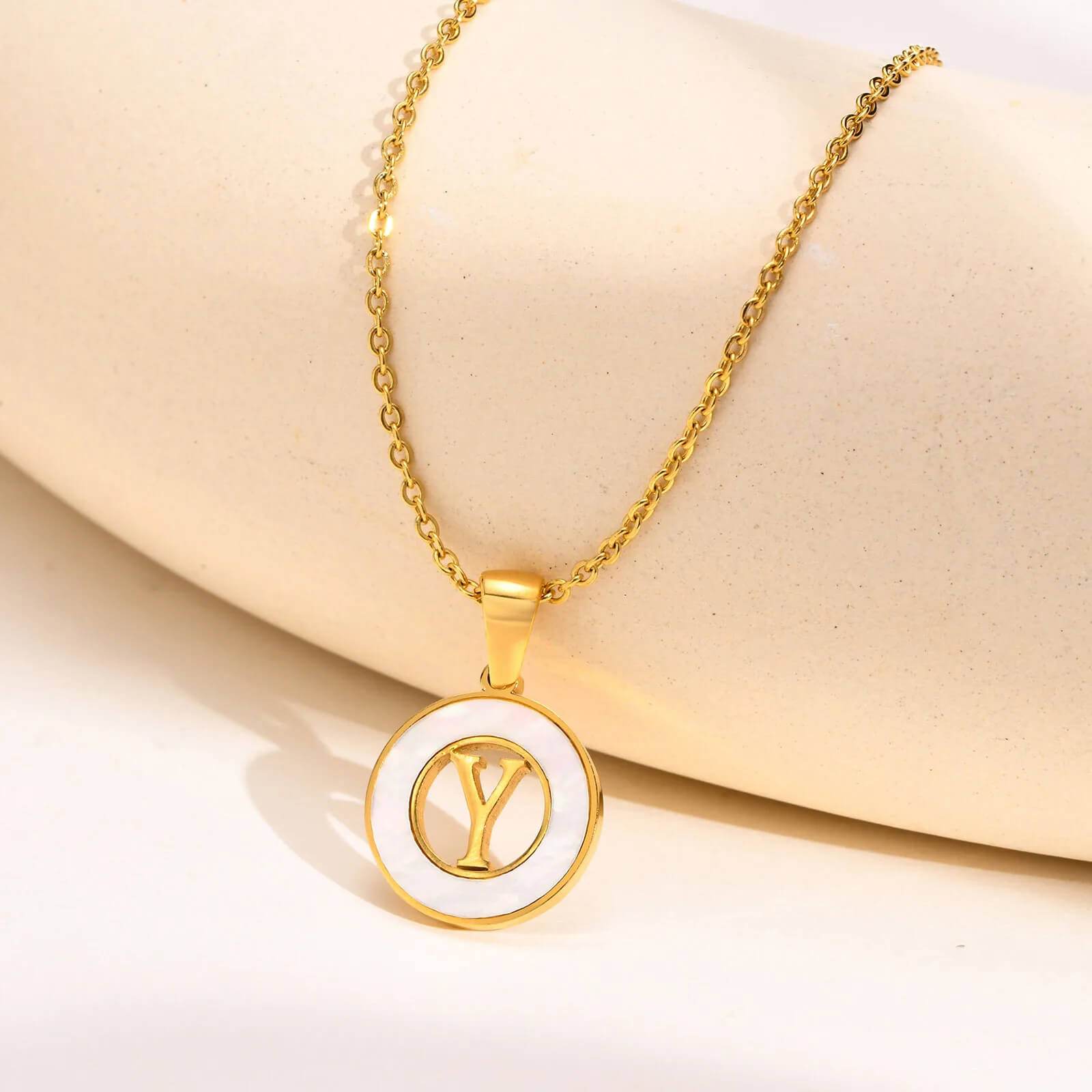 Ash Initial Pendant Necklace - RIYOVA Jewelry