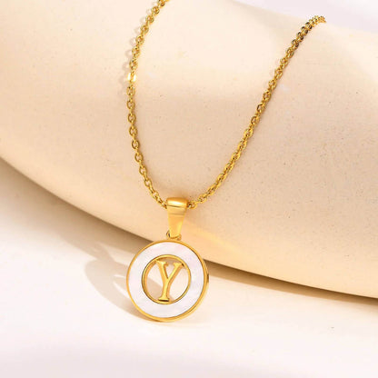 Ash Initial Pendant Necklace - RIYOVA Jewelry