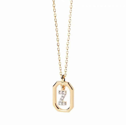 Roman Initial Pendant Necklace - RIYOVA Jewelry